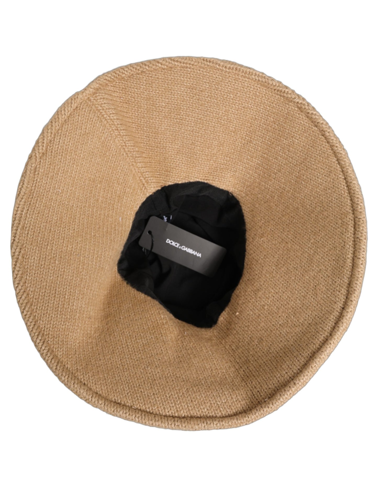 Dolce & Gabbana Women Brown Cotton Knit WideBrim Bucket Capello Hat Dolce & Gabbana