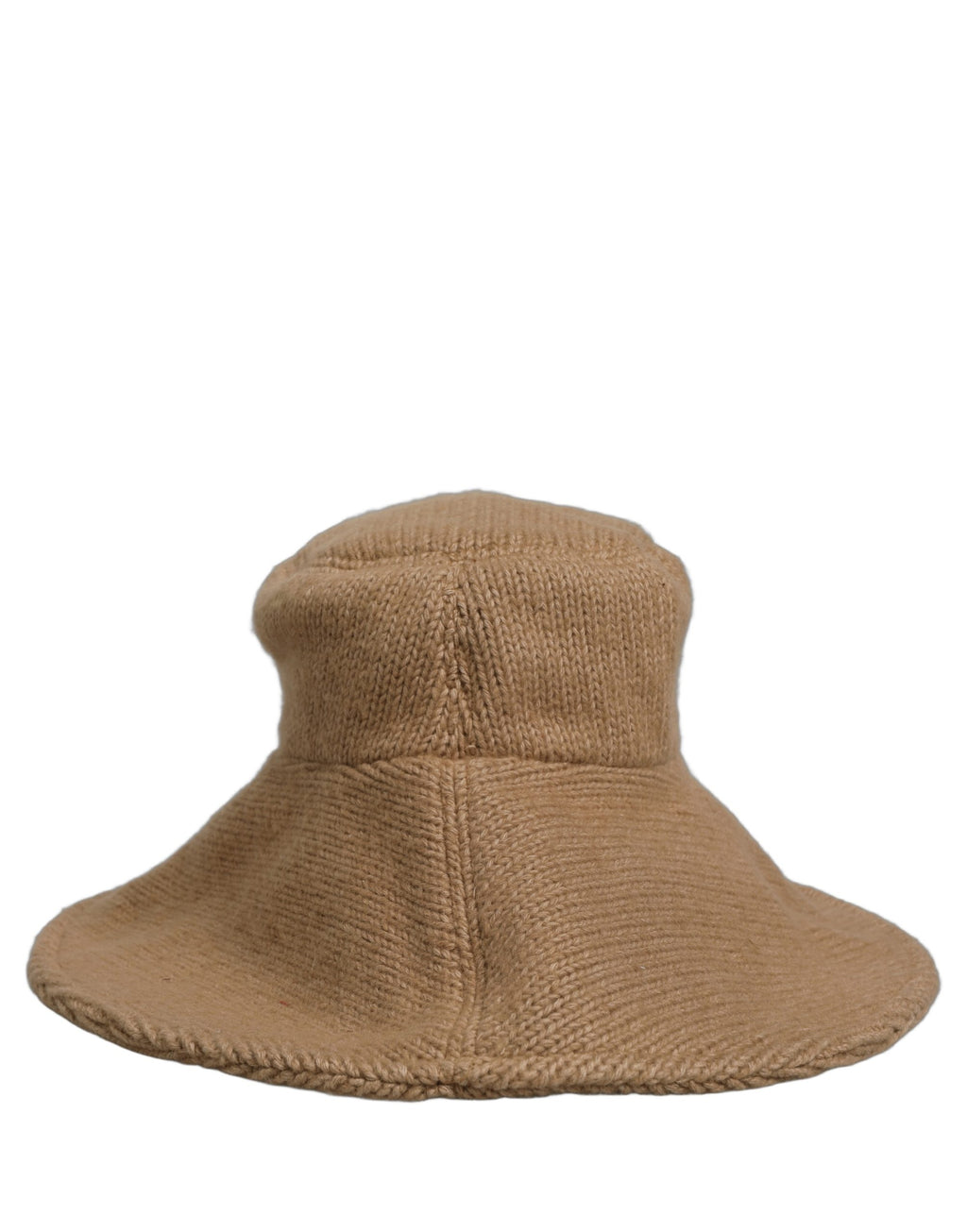Dolce & Gabbana Women Brown Cotton Knit WideBrim Bucket Capello Hat Dolce & Gabbana