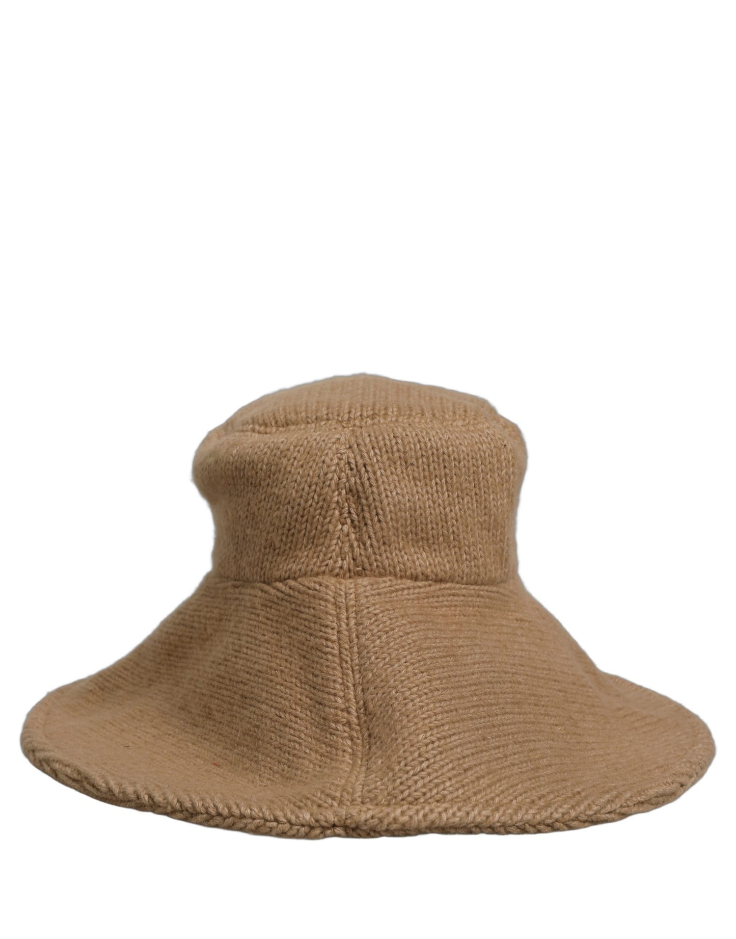 Dolce & Gabbana Women Brown Cotton Knit WideBrim Bucket Capello Hat Dolce & Gabbana
