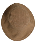 Dolce & Gabbana Women Brown Cotton Knit WideBrim Bucket Capello Hat Dolce & Gabbana