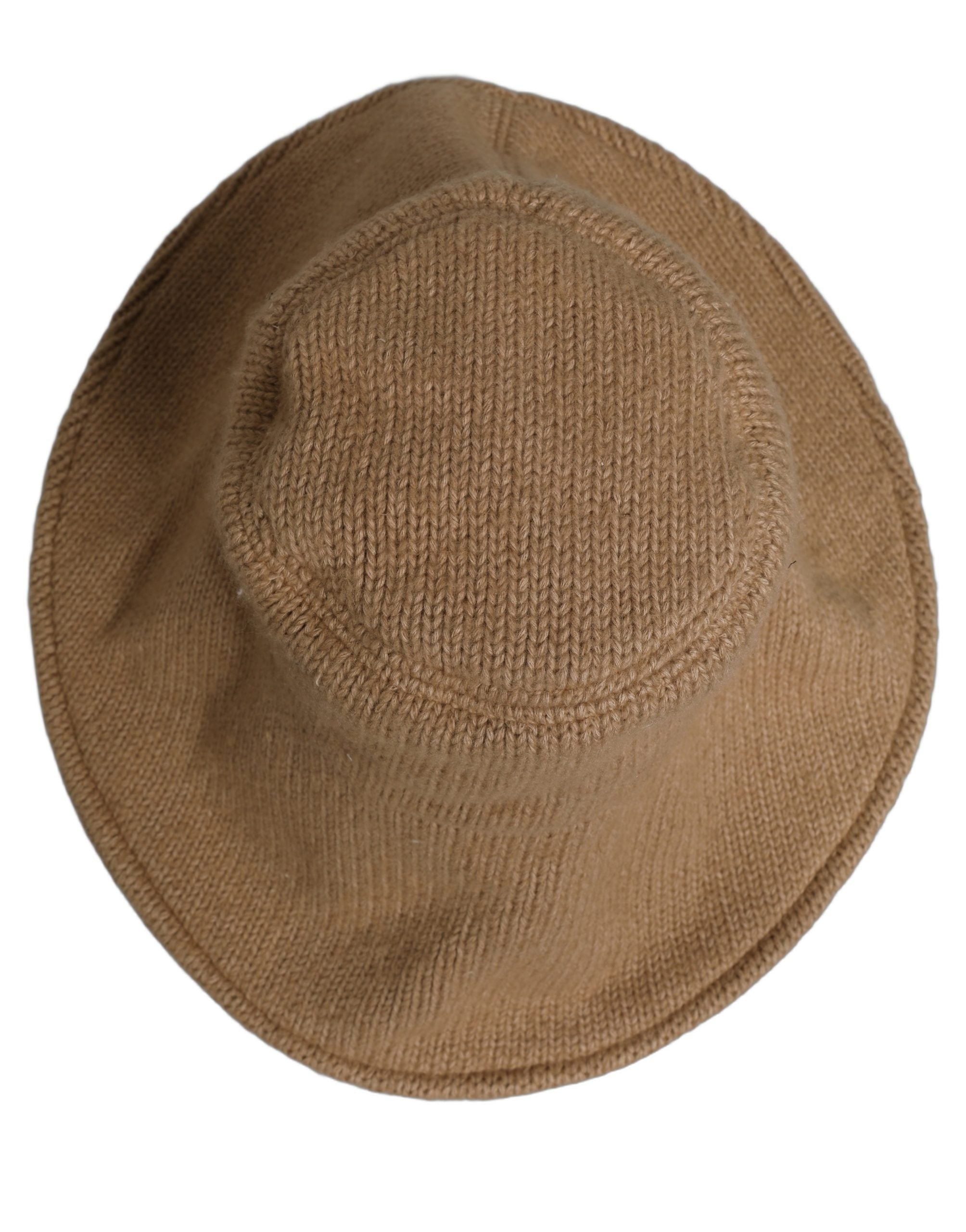 Dolce & Gabbana Women Brown Cotton Knit WideBrim Bucket Capello Hat Dolce & Gabbana