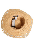 Dolce & Gabbana Women Beige Wide Brim Floral Bucket Capello Hat