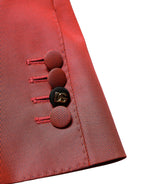 Dolce & Gabbana Red Wool Single Breasted Men Blazer Jacket