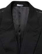 Dolce & Gabbana Black Wool Single Breasted Blazer Jacket