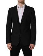Dolce & Gabbana Black Wool Single Breasted Blazer Jacket