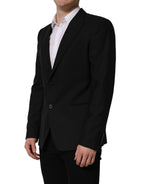 Dolce & Gabbana Black Wool Single Breasted Blazer Jacket