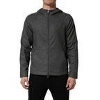 Dolce & Gabbana Gray Cotton Men Hooded Full Zip Bomber Jacket