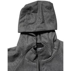Dolce & Gabbana Gray Cotton Men Hooded Full Zip Bomber Jacket
