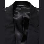 Dolce & Gabbana Black Wool Single Breasted Blazer Jacket