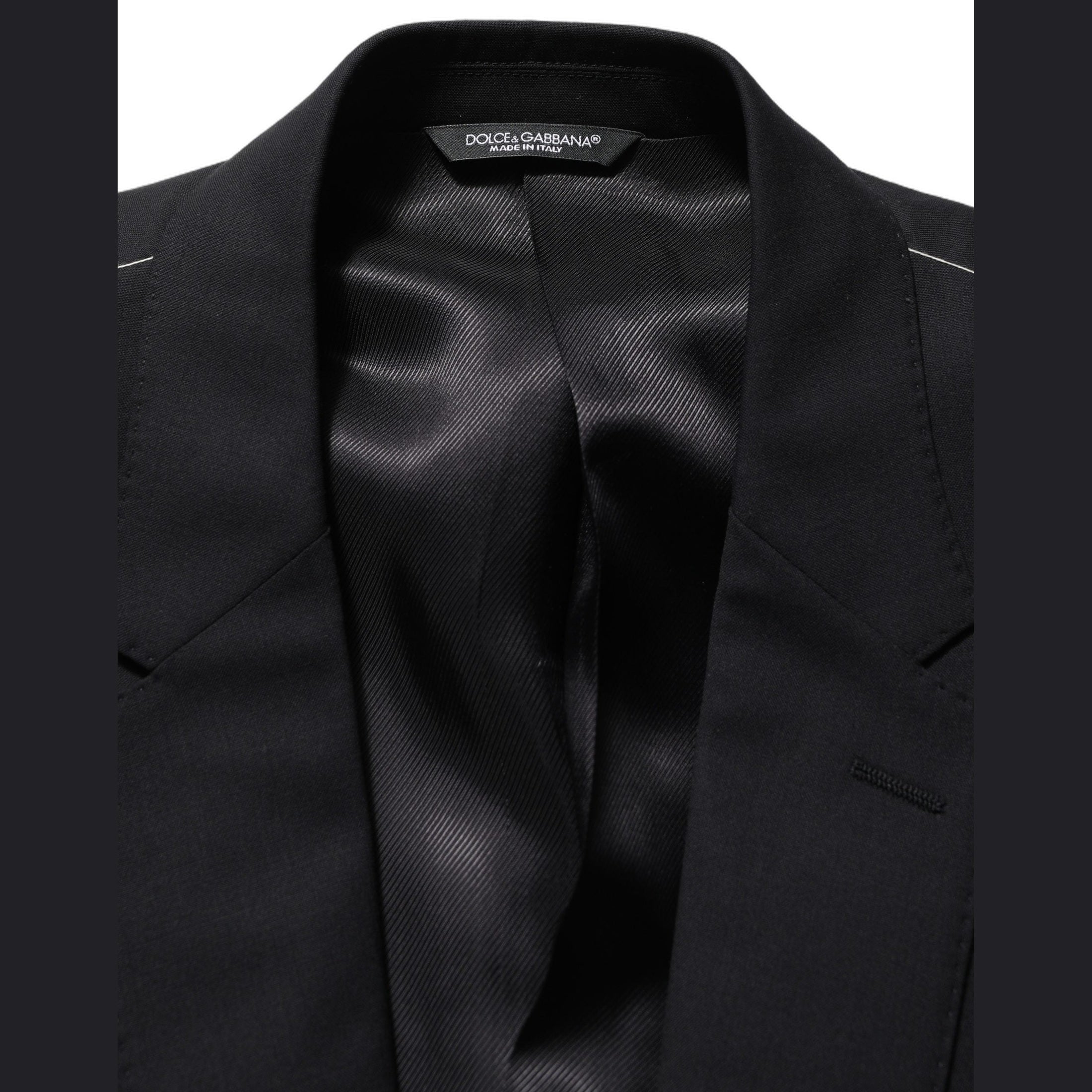 Dolce & Gabbana Black Wool Single Breasted Blazer Jacket