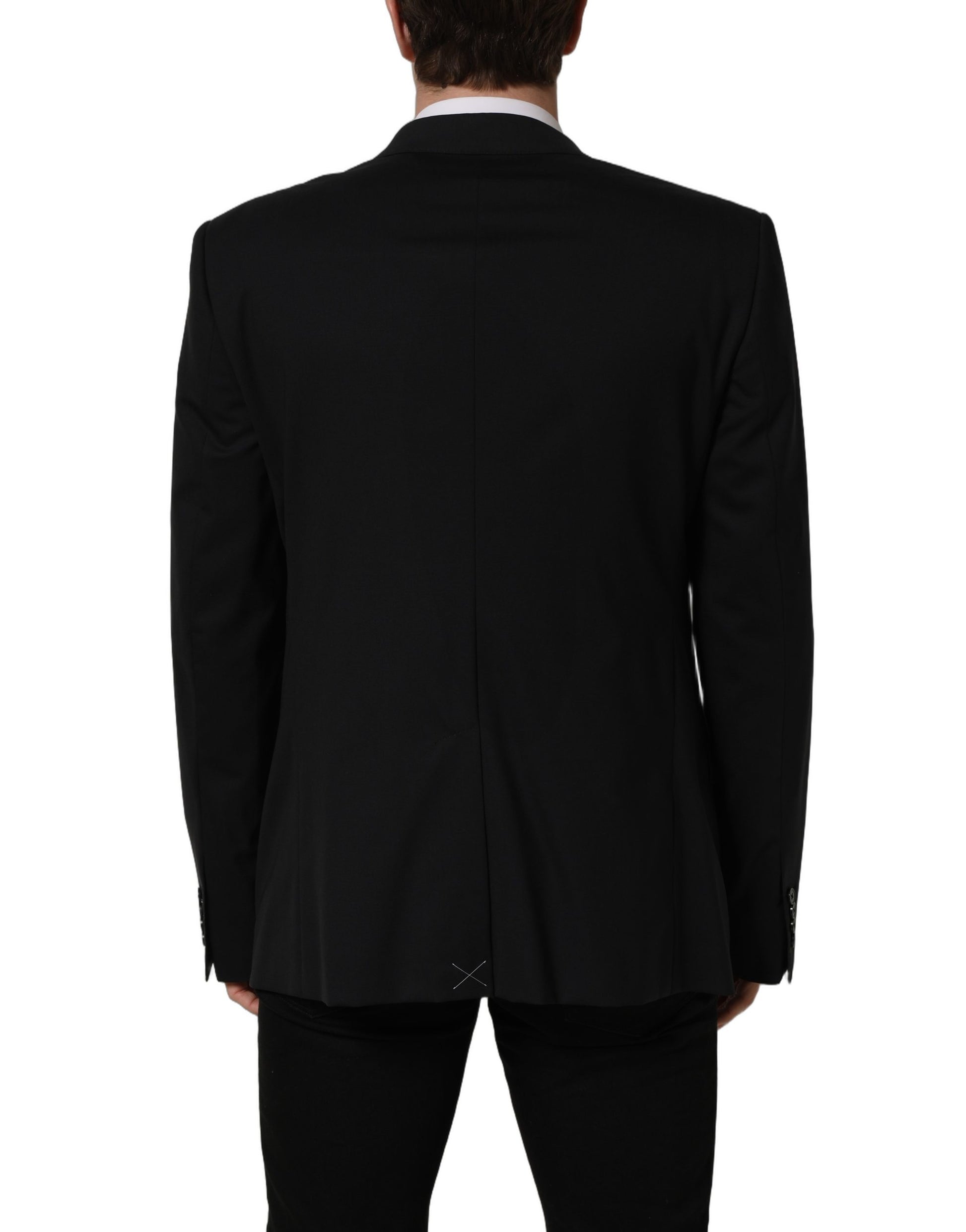Dolce & Gabbana Black Wool Single Breasted Blazer Jacket