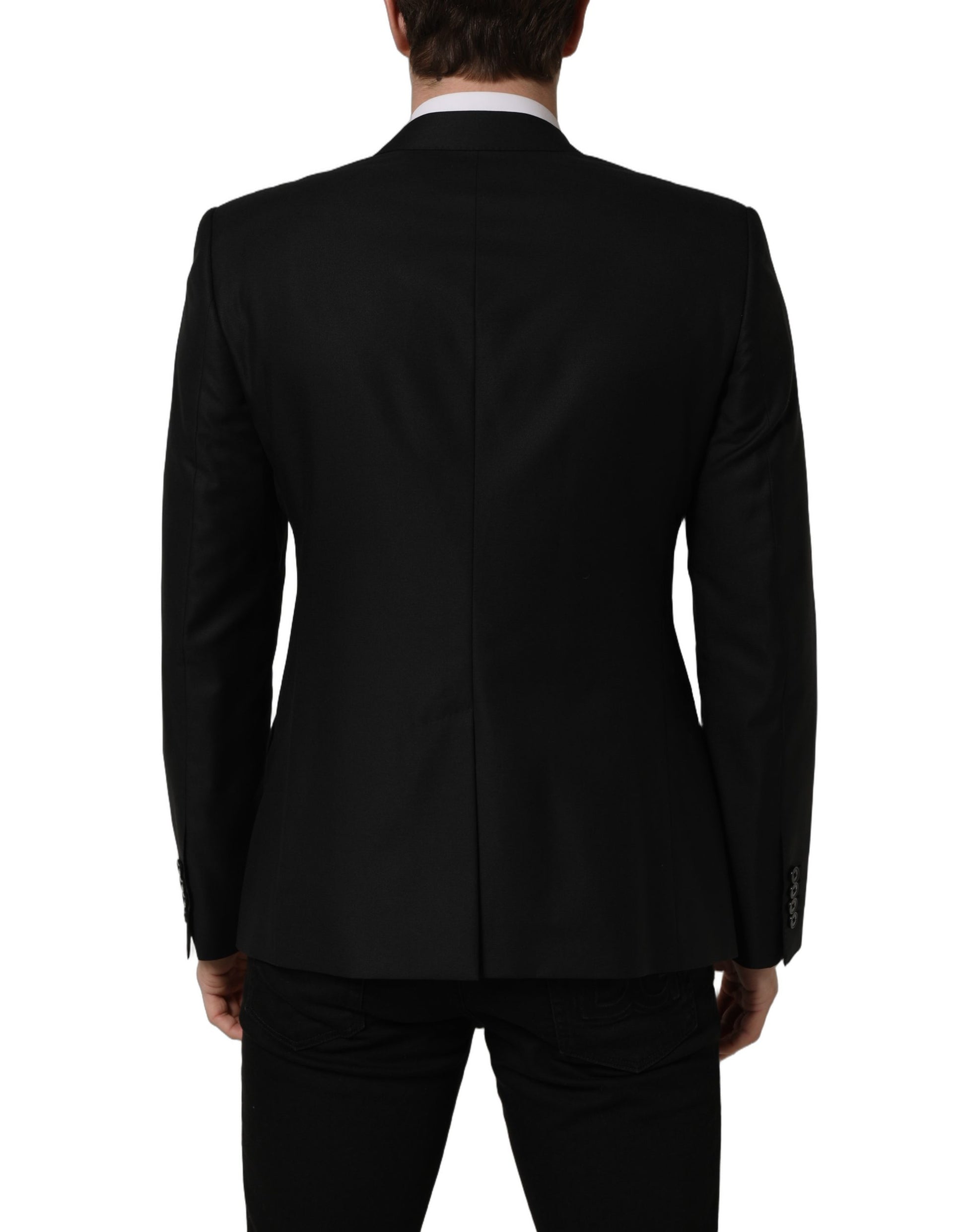 Dolce & Gabbana Black Wool Single Breasted Blazer Jacket