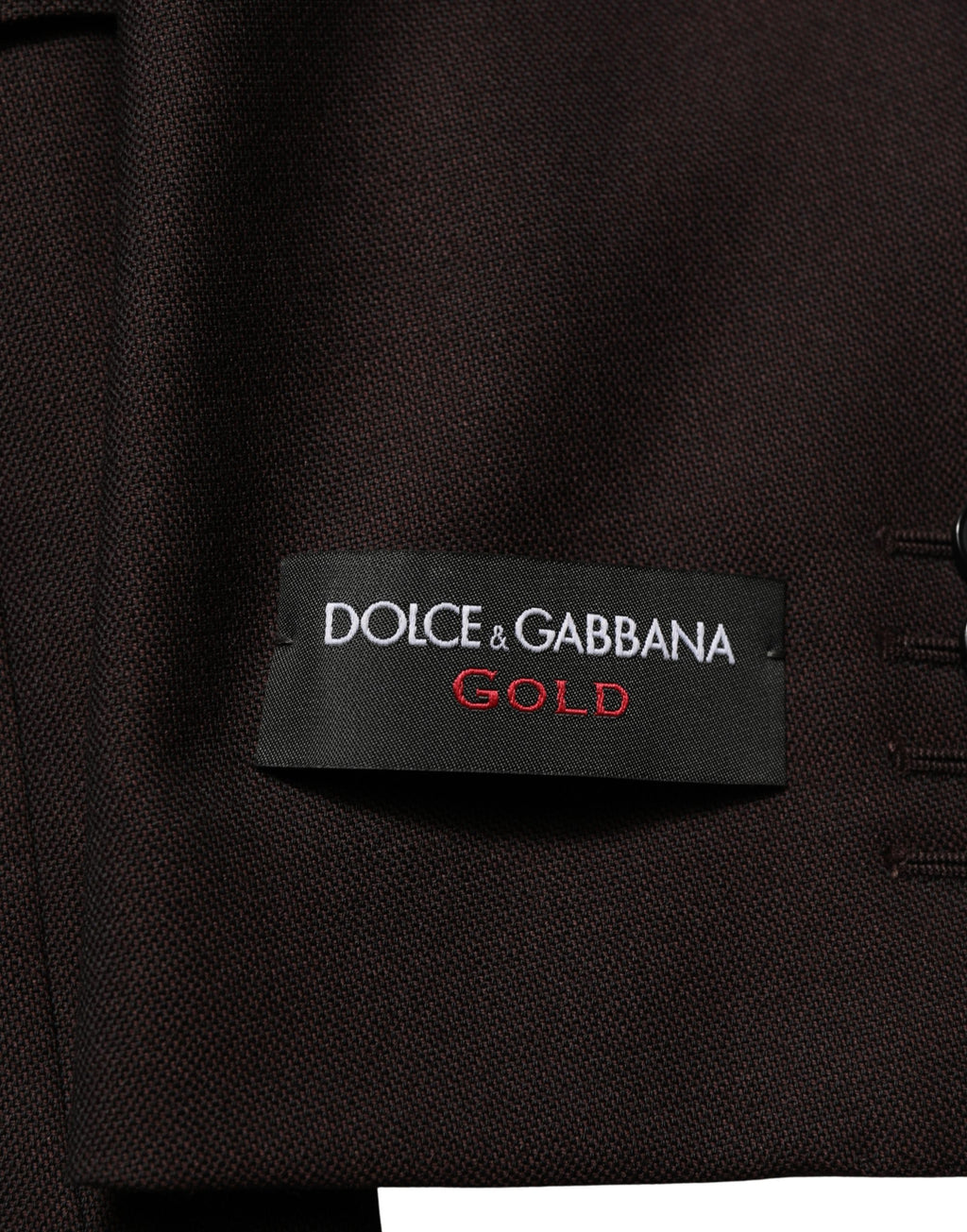 Dolce & Gabbana brown wool single-breasted men's jacket with gold accents, stylish and tailored for a sophisticated look.