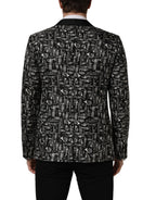 Dolce & Gabbana Black Crystal Embellished Coat Blazer Jacket