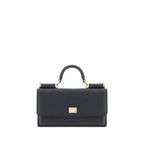 Dolce & Gabbana Black Calf Leather Bos Taurus Shoulder Bag Dolce & Gabbana