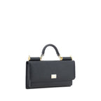 Dolce & Gabbana Black Calf Leather Bos Taurus Shoulder Bag Dolce & Gabbana