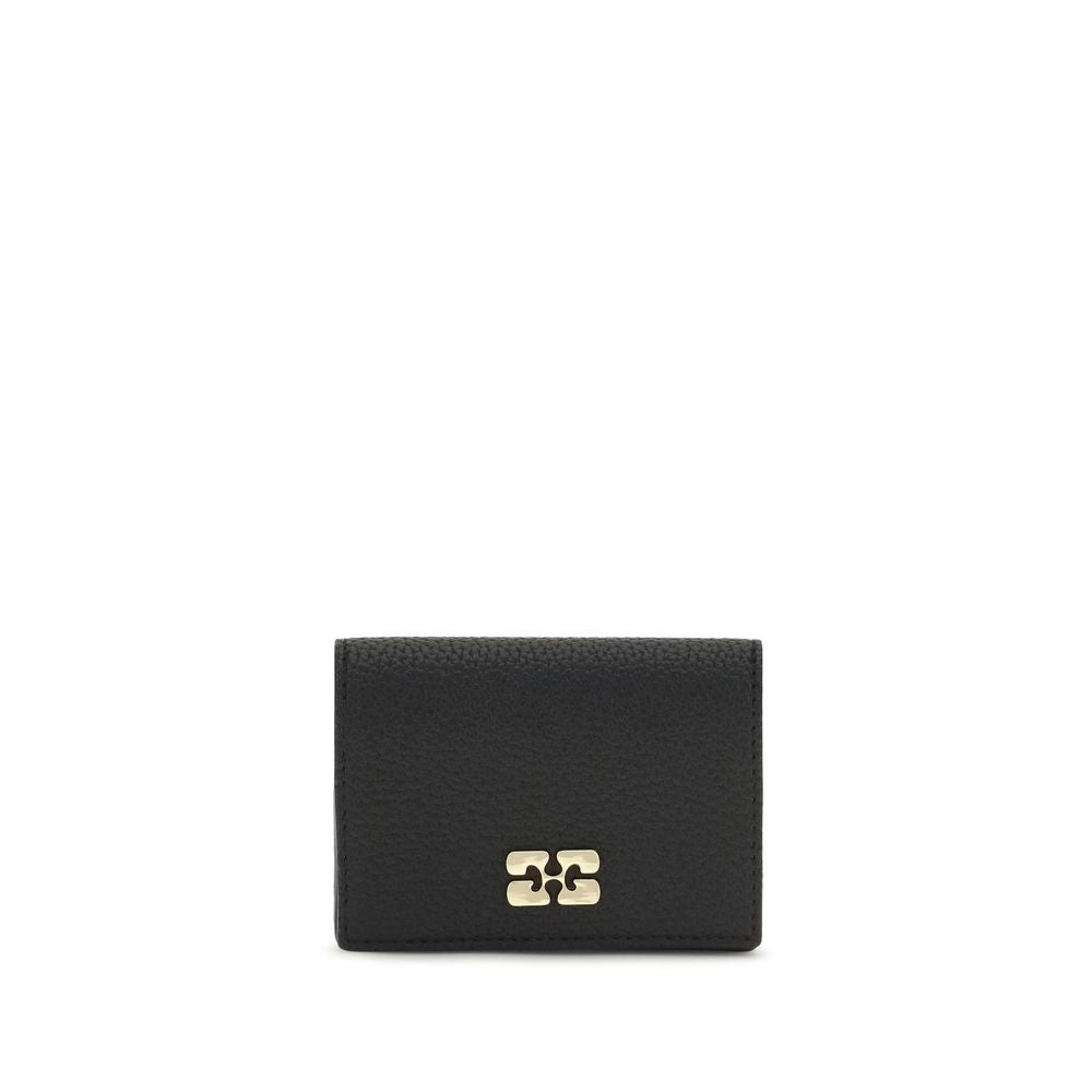 Ganni Black Recycled Polyester Wallet Ganni