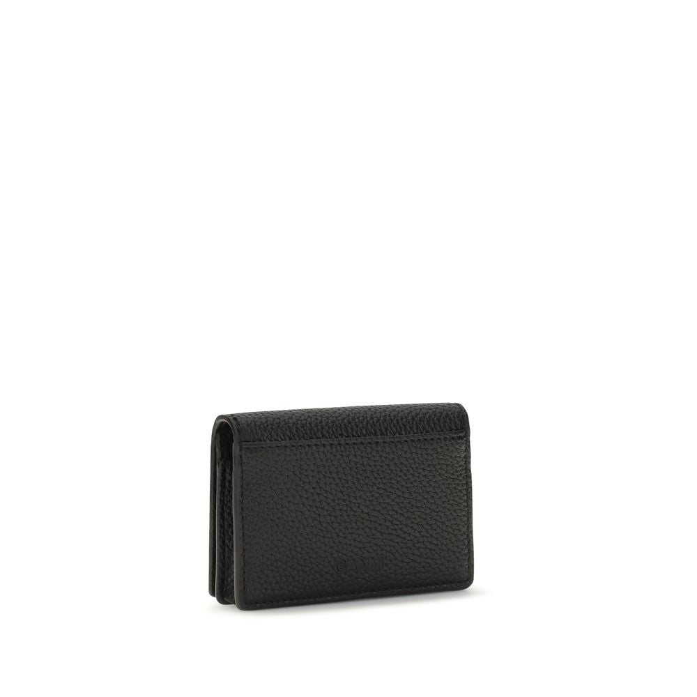 Ganni Black Recycled Polyester Wallet Ganni
