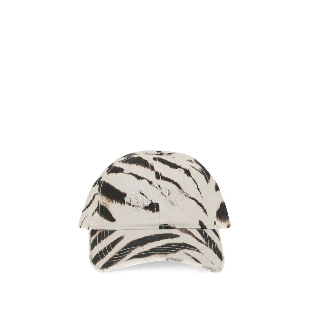 Ganni Multicolor Cotton Cap Baseball Hat Ganni