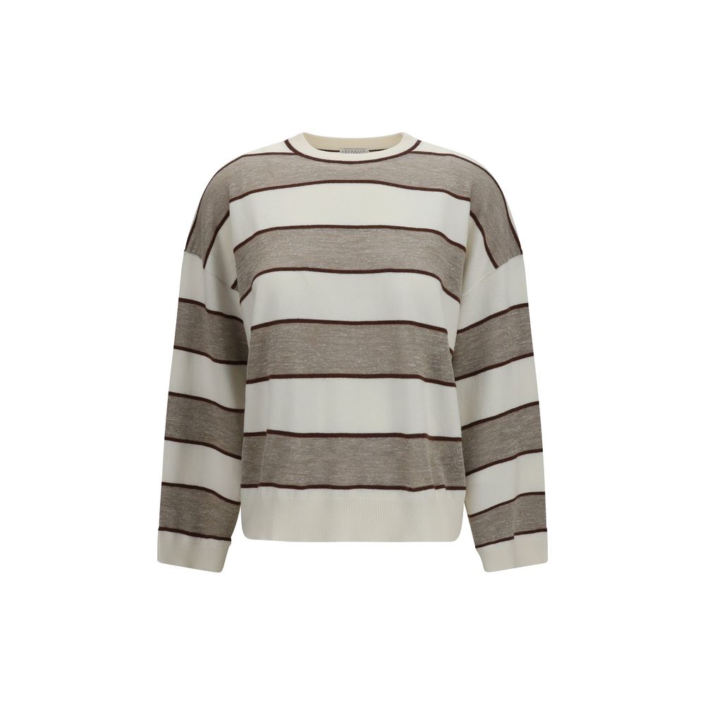Brunello Cucinelli Beige Wool Oves Aries Sweatshirt Brunello Cucinelli