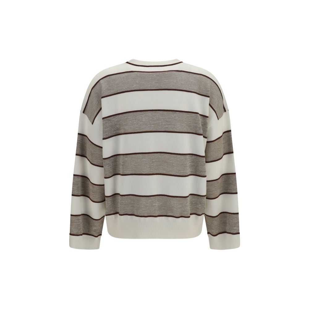 Brunello Cucinelli Beige Wool Oves Aries Sweatshirt Brunello Cucinelli
