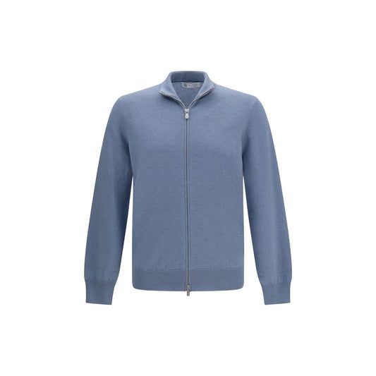 Brunello Cucinelli Blue Cashmere Cardigan Brunello Cucinelli
