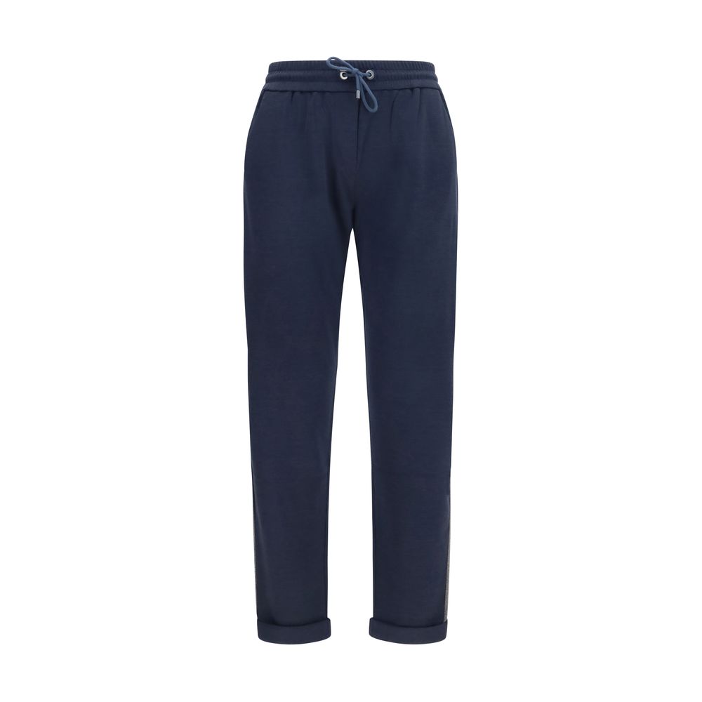 Brunello Cucinelli Blue Polyamide Casual Pants Brunello Cucinelli