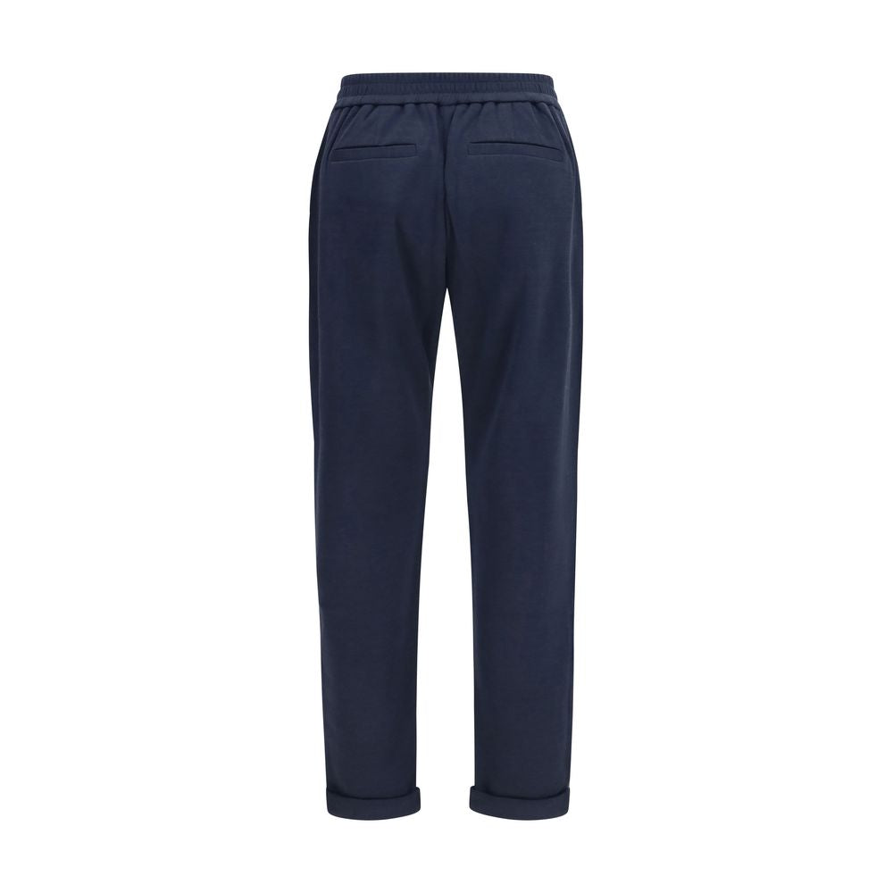 Brunello Cucinelli Blue Polyamide Casual Pants Brunello Cucinelli