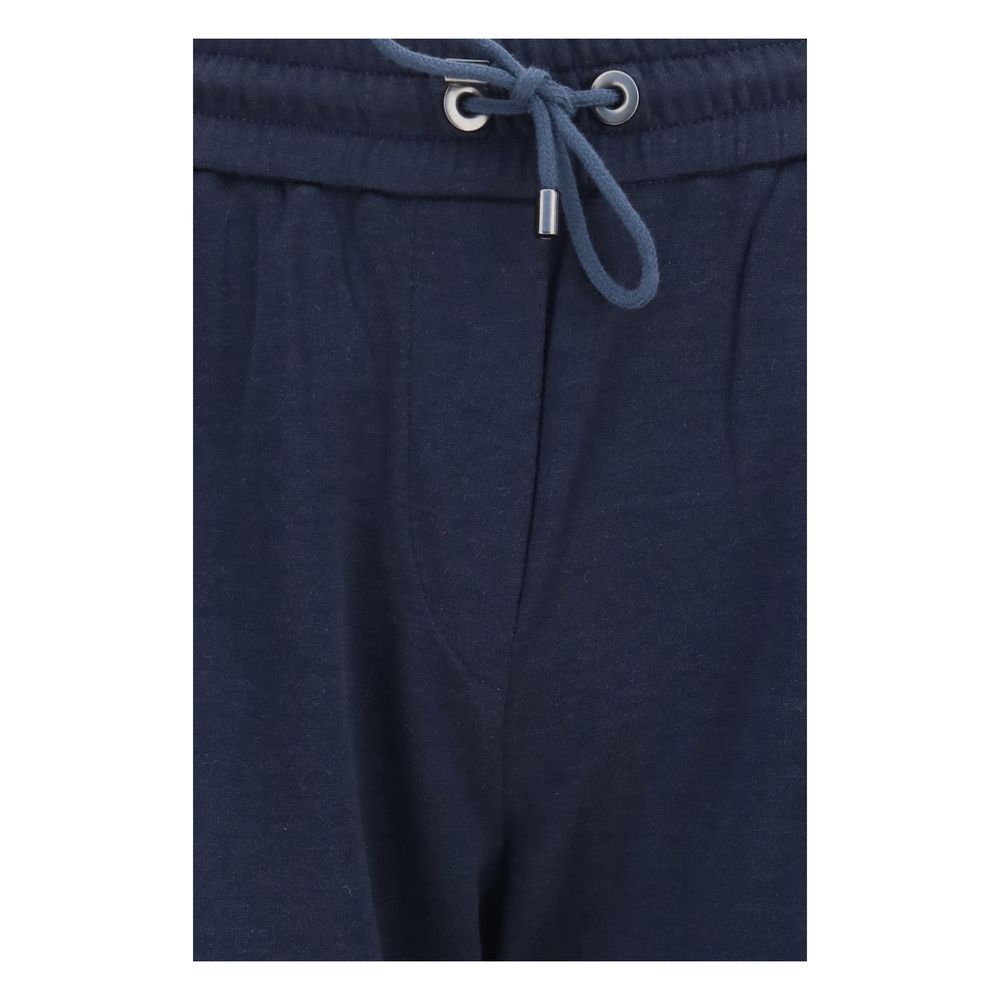 Brunello Cucinelli Blue Polyamide Casual Pants Brunello Cucinelli
