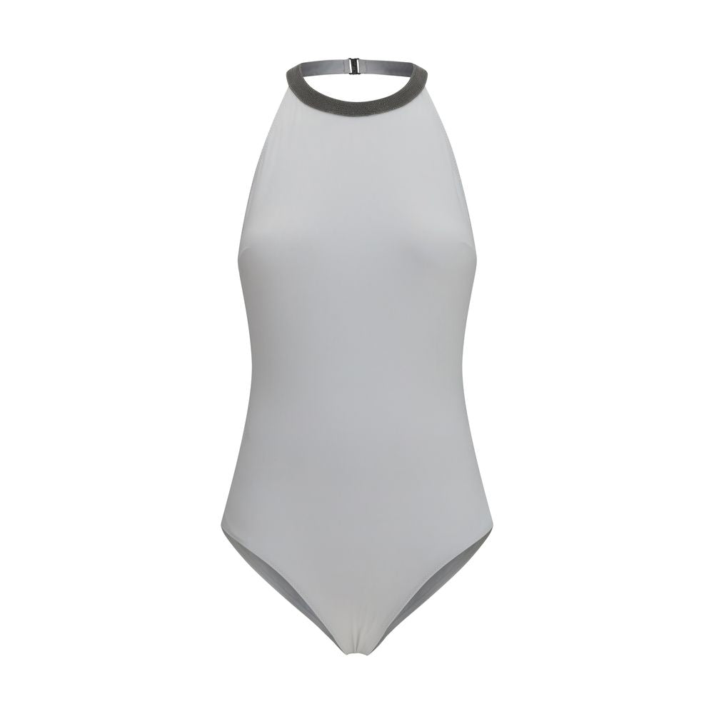 Brunello Cucinelli White Polyamide One-Piece Swimsuit Brunello Cucinelli