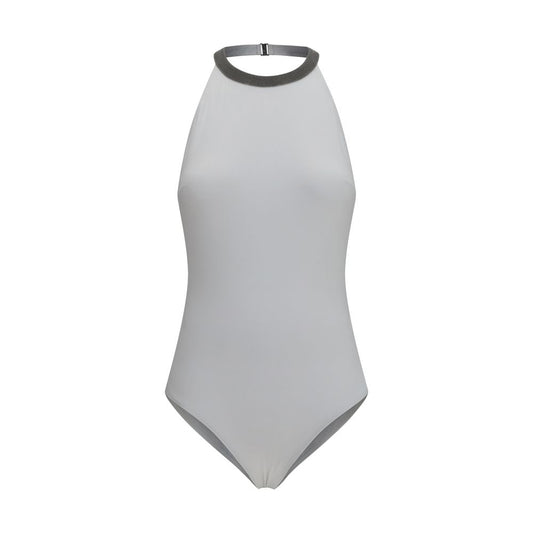 Brunello Cucinelli White Polyamide One-Piece Swimsuit Brunello Cucinelli