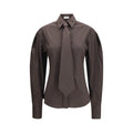 Brunello Cucinelli Brown Cotton Dress Shirt Brunello Cucinelli