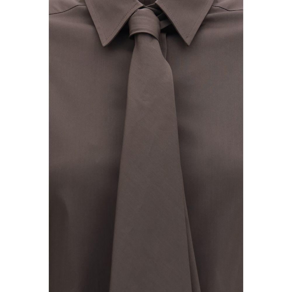 Brunello Cucinelli Brown Cotton Dress Shirt Brunello Cucinelli