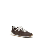 Brunello Cucinelli Brown Calf Leather Bos Taurus Athletic Sneakers Brunello Cucinelli