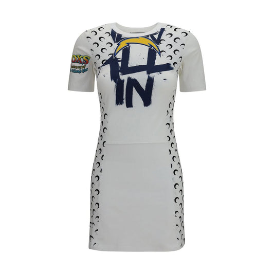 Marine Serre White Cotton Casual Dress Marine Serre