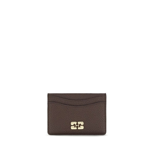 Ganni Brown Recycled Polyester Wallet Ganni