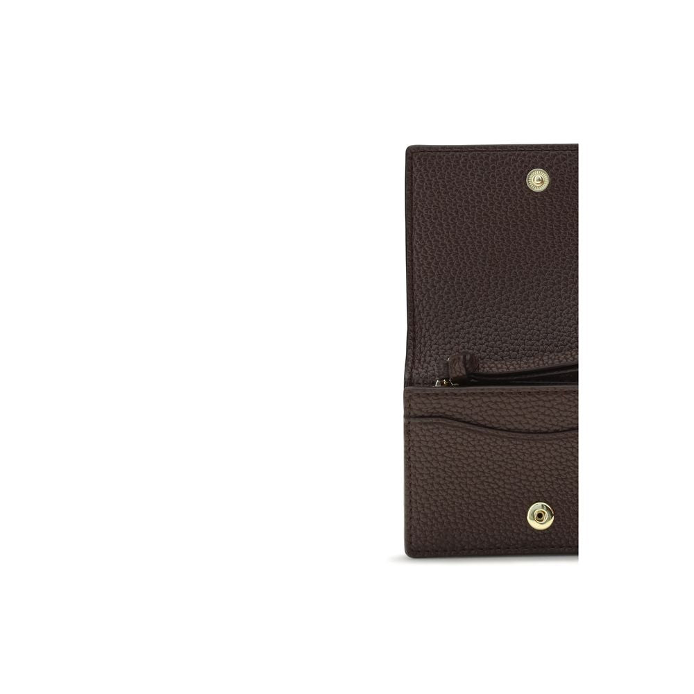 Ganni Brown Recycled Polyester Wallet Ganni