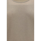 Brunello Cucinelli Beige Cashmere Sleeveles T-Shirt Brunello Cucinelli