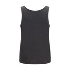 Brunello Cucinelli Gray Cashmere Sleeveles T-Shirt Brunello Cucinelli