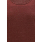 Red Brunello Cucinelli cashmere tank top displayed on a hanger, showcasing soft, luxurious fabric and classic sleeveless design.