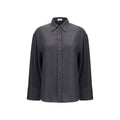 Brunello Cucinelli Gray Wool Oves Aries Dress Shirt Brunello Cucinelli