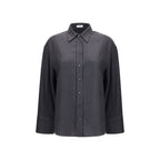 Brunello Cucinelli Gray Wool Oves Aries Dress Shirt Brunello Cucinelli