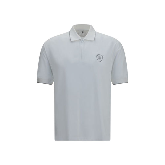 Brunello Cucinelli White Polyamide Polo Shirt Brunello Cucinelli