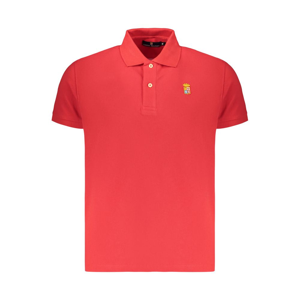 Marina Militare Rosso Cotton Men's Polo Marina Militare