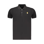 Marina Militare Black Cotton Mens Polo Marina Militare