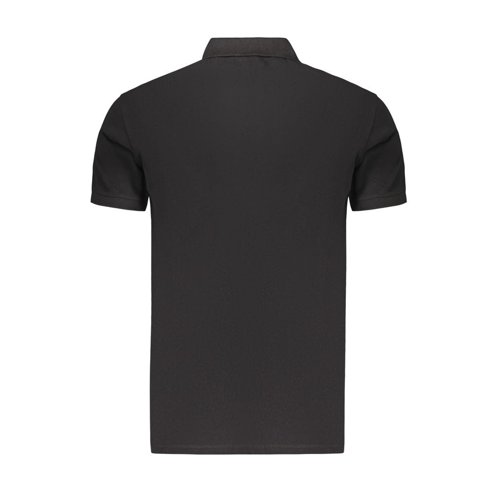 Marina Militare Black Cotton Mens Polo Marina Militare