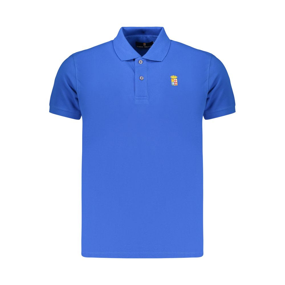 Marina Militare Blue Cotton Men Polo Marina Militare