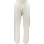 White cotton men's trousers by North Sails, featuring a tailored fit and classic design, displayed on a hanger.
