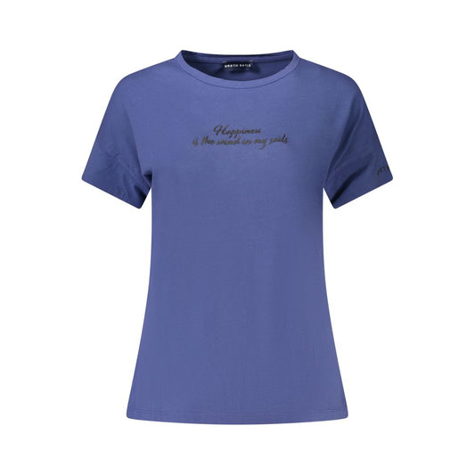 North Sails Blue Cotton Women T-Shirt North Sails