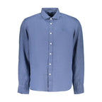 North Sails Blue Linen Men's Shirt North Sails